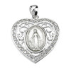 Sterling Silver Oval Miraculous Medal with Cubic Zirconia's "CZ's" Sterling Silver Oval Miraculous Medal with Cubic Zirconia's "CZ's"