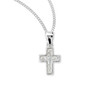 Sterling Small Cross with Cubic Zirconia's "CZ's"