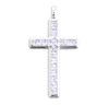 Sterling Silver Simple Cross with CZ Settings