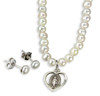Freshwater Pearl Miraculous Heart and Earring Set