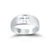 Sterling Silver Pierced Cross "Faith" Ring Size 5