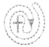 3mm High Polished Round Sterling Rosary