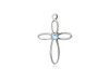 Loop Cross - Birthstone Pendant