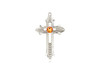 Cross on Cross Birthstone Pendant