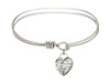 Guardian Angel Heart Bangle Bracelet