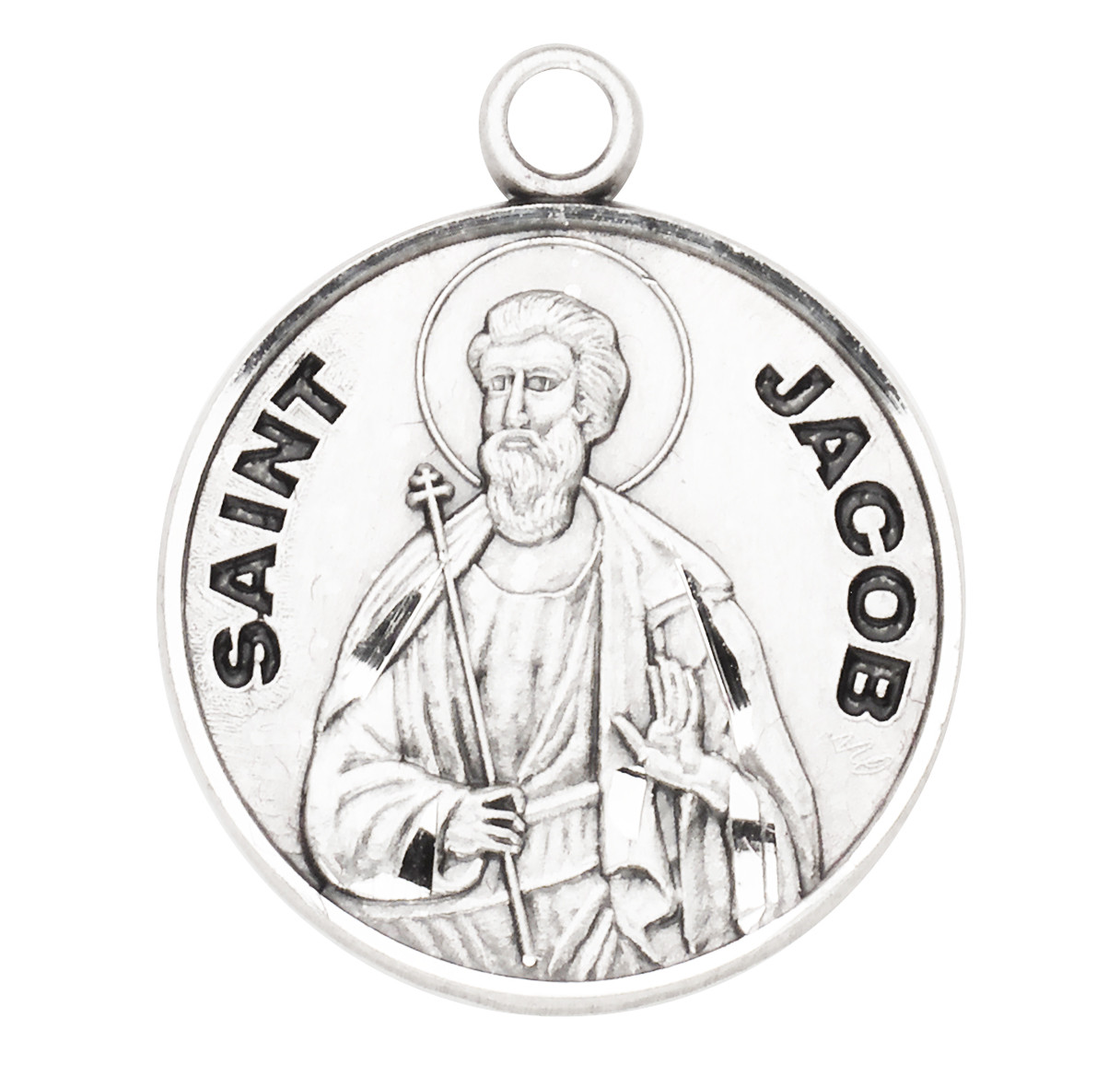 Patron Saint Jacob Round Sterling Silver Medal - Catholic Online ...