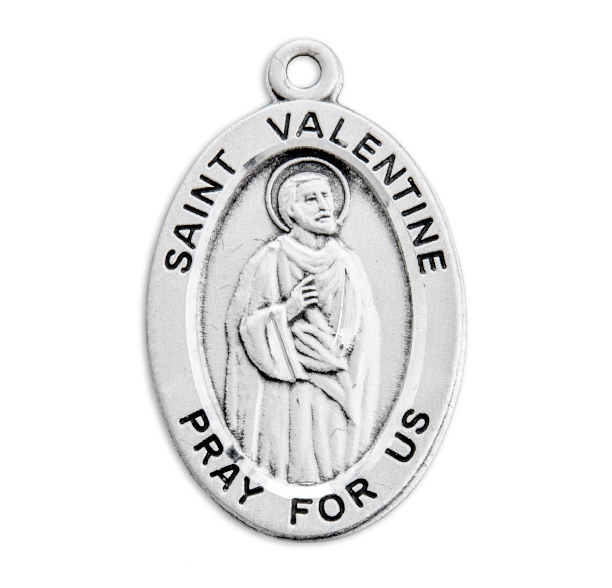 Patron Saint Valentine Oval Sterling Silver Medal - Catholic Online ...