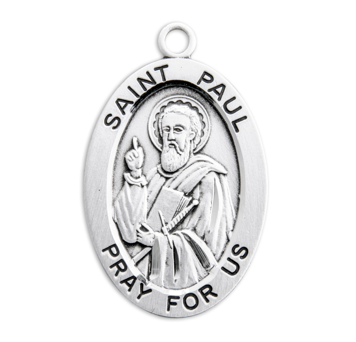 Patron Saint Paul Oval Sterling Silver Medal - Catholic Online Shopping