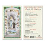 Our Lady Of Lourdes Mysteries Of The Rosary Laminated Prayer Cards
