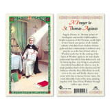 St. Thomas Aquinas Laminated Prayer Cards