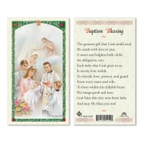 Baptism Blessing Laminated Prayer Cards