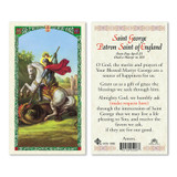 St. George Laminated Prayer Cards