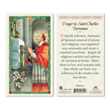 St. Charles Bromeo Laminated Prayer Cards