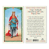 St. Louis King Of France Laminated Prayer Cards
