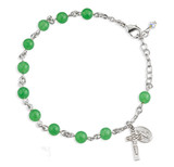 Genuine Aventurine Round Rosary Bracelet