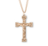 Gold Over Sterling Silver Highly Detailed Crucifix