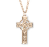 Gold Over Sterling Silver Irish Celtic Cross