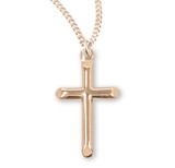 Gold Over Sterling Silver High Polished Cross