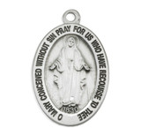 Sterling Silver Oval Miraculous Medal