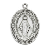 Sterling Silver Oval Miraculous Medal