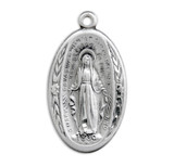 Sterling Silver Oval Miraculous Medal