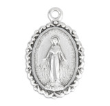 Sterling Silver Oval Miraculous Medal