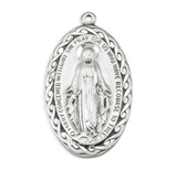 Sterling Silver Oval Miraculous Medal