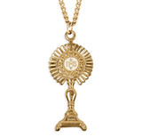 Gold Over Sterling Silver Monstrance Pendant