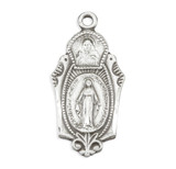 Sterling Silver Miraculous Medal Scapular Combination