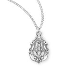 Sterling Silver Fancy Baroque Miraculous Medal