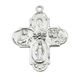 Sterling Silver 4-Way Medal