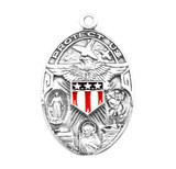 Sterling Silver Oval Military Medal