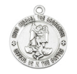 Saint Michael Round Sterling Silver Medal