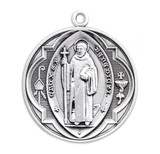 Saint Benedict Round Jubilee Sterling Silver Medal
