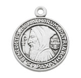 Saint Benedict Round Jubilee Sterling Silver Medal