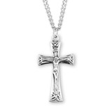 Flare Tipped Sterling Silver Crucifix