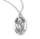Patron Saint Matthew Oval Sterling Silver Medal