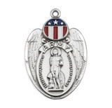 Saint Sebastian Sterling Silver Army Shield Medal