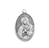 Our Lady of Guadalupe Oval Sterling Silver Medal