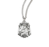Saint Anthony Floral Bordered Sterling Silver Medal