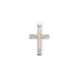 Two-Tone Sterling Silver Cross