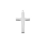 Sterling Silver High Polished Plain Cross
