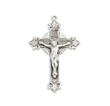 Sterling Silver Crucifix with Fancy Tips & Starburst