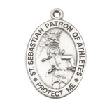 Sterling Silver St. Sebastian Protect This Athlete Medal