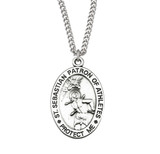 Sterling Silver St. Sebastian Protect This Athlete Medal