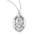 Patron Saint Joanne Oval Sterling Silver Medal