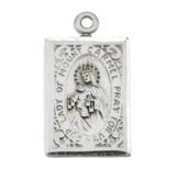 Our Lady of Mount Carmel Sterling Silver Scapular Medal