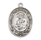 Saint Michael Oval Sterling Silver "Crown of Thorns" Medal