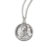 Immaculate Heart of Mary Round Sterling Silver Medal