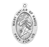 Mary Untier of Knots Oval Sterling Silver Medal